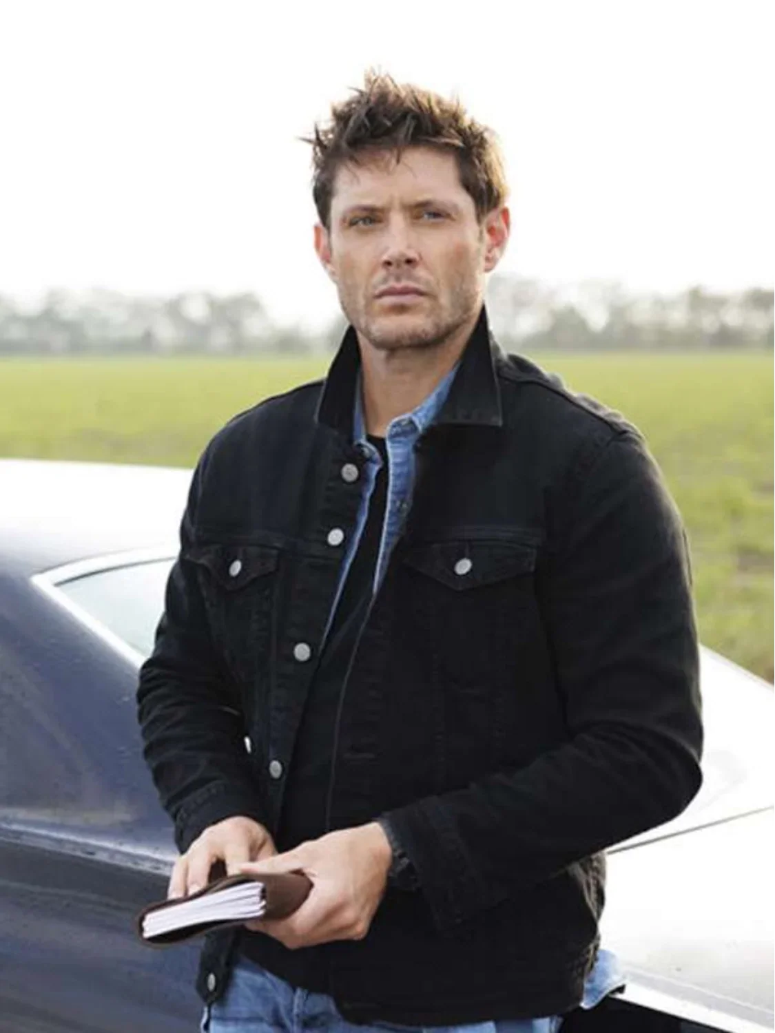 Jensen Ackles Jacket Black Trucker Denim Jacket