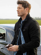 Jensen Ackles Jacket Black Trucker Denim Jacket