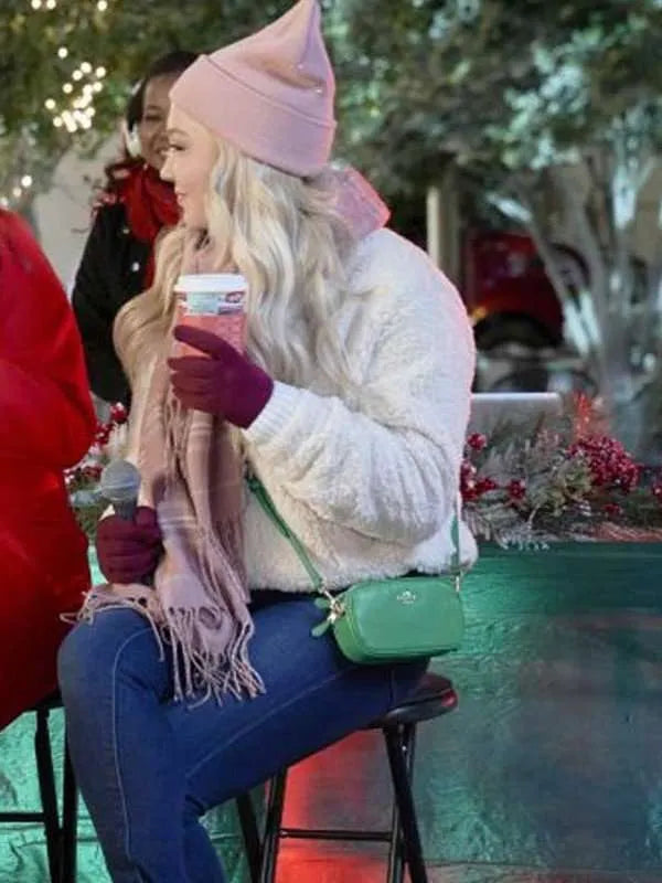 Jessy Schram A Nashville Christmas Carol Vivian Sherpa Jacket
