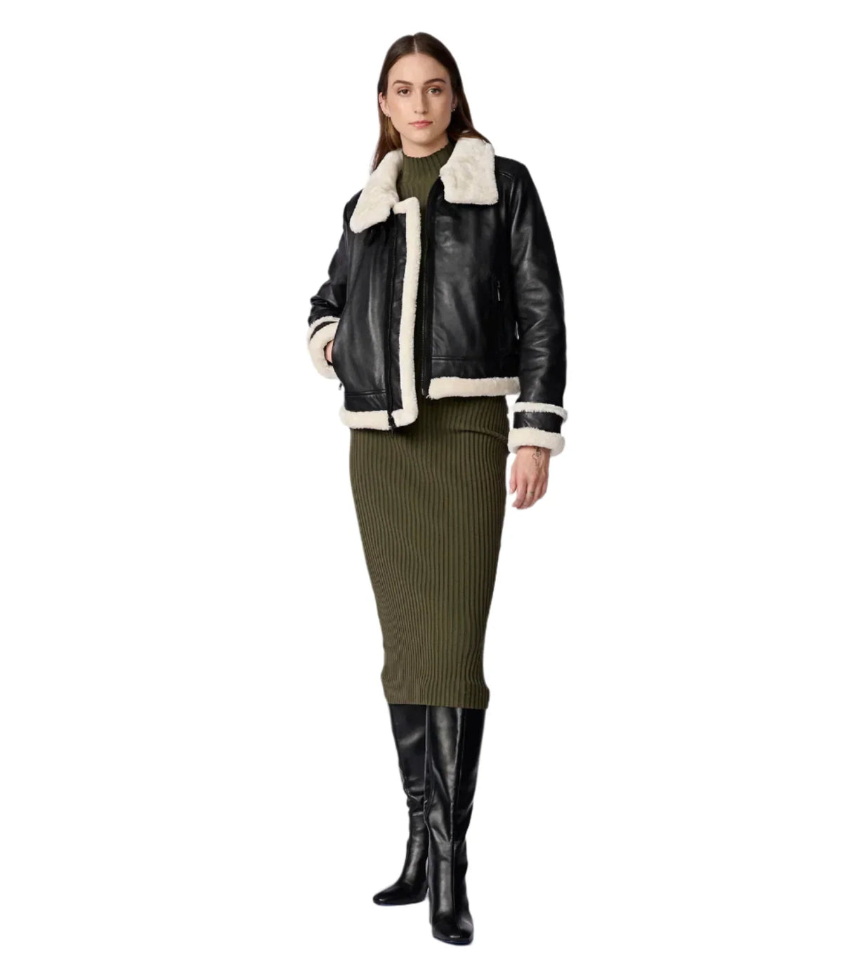 Womens Oaklynn Brown Leather Jacket