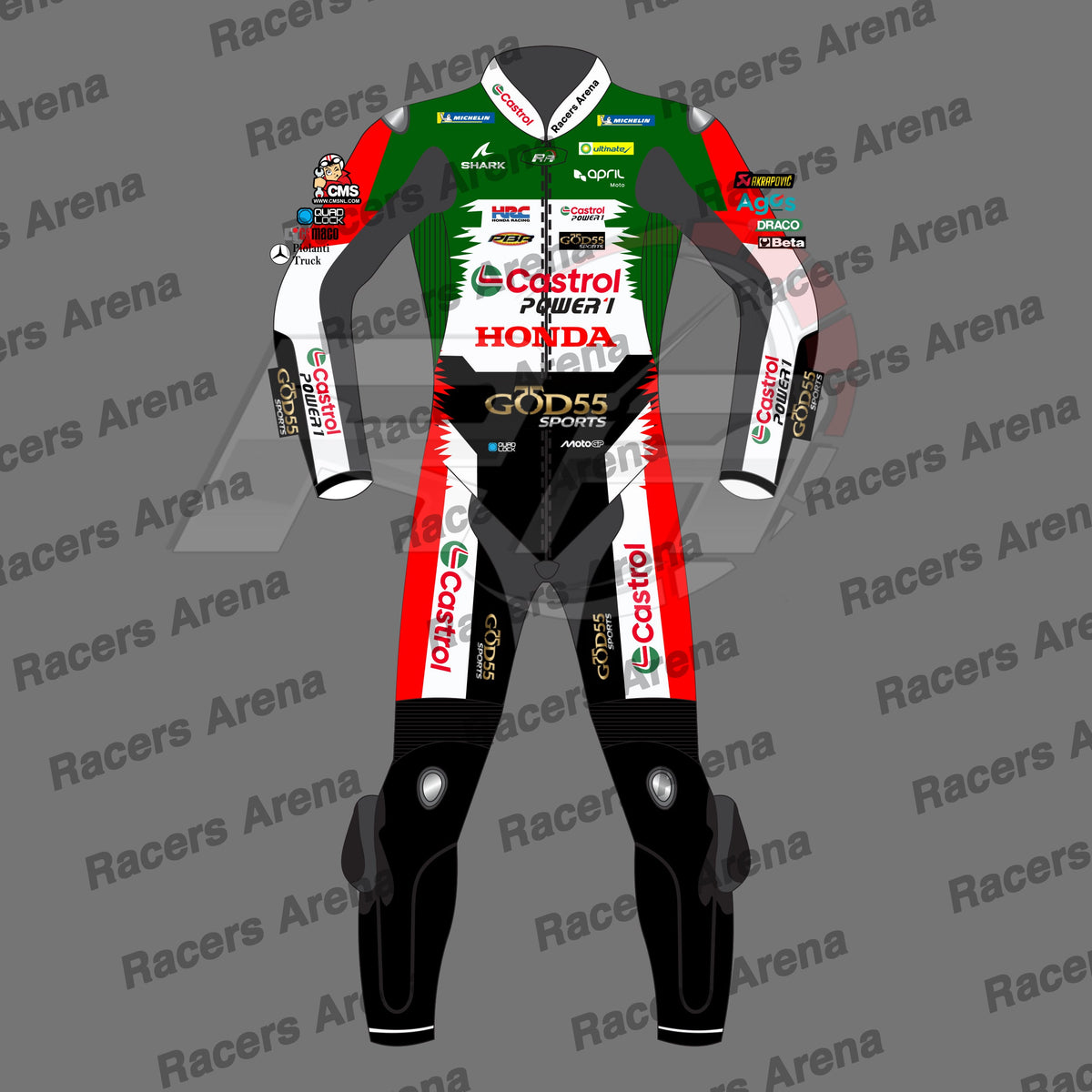 Johann Zarco Castrol Honda LCR 2026 Leather Race Suit