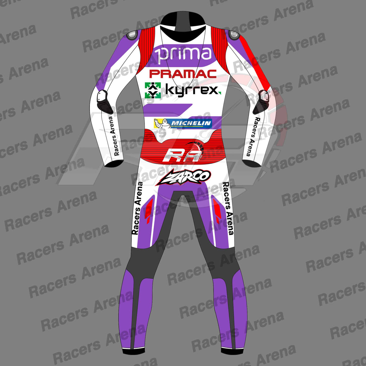 Johann Zarco Ducati Pramac MotoGP 2023 Motorcycle Leather Racing Suit