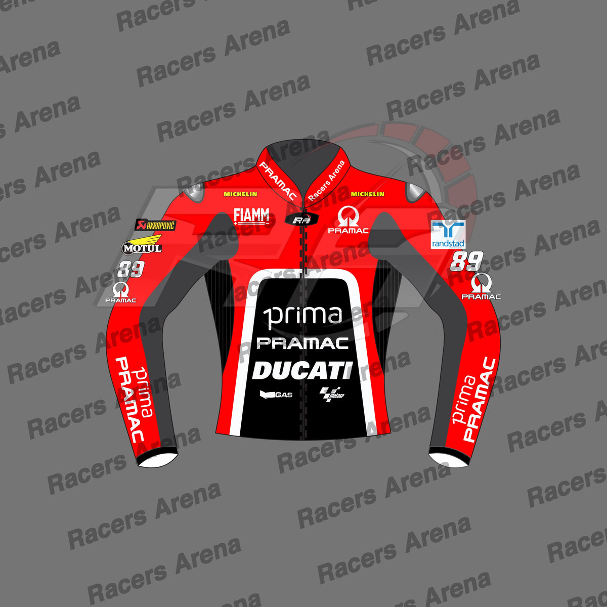 Jorge Martin Ducati British GP 2024 Motorbike Leather Racing Jacket