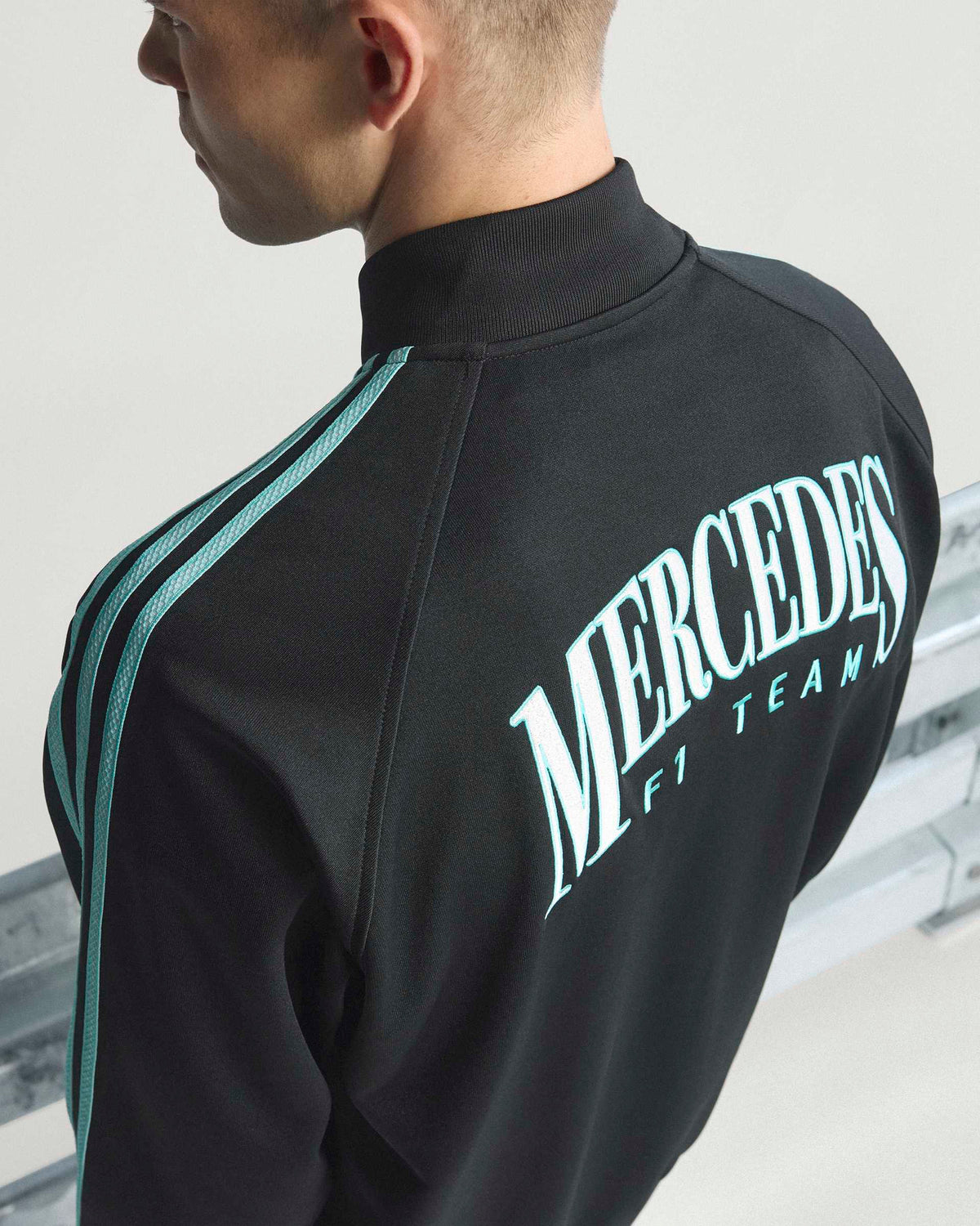Mens Las Vegas Track Top Black/Teal