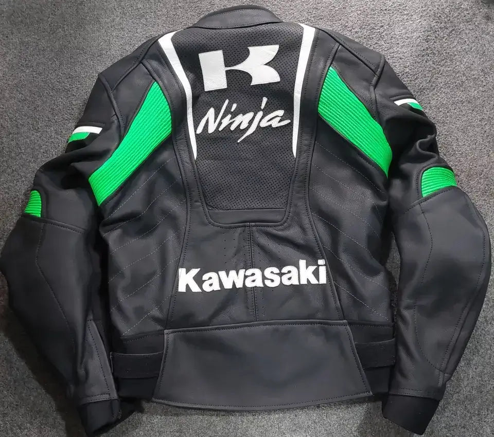 Kawasaki Ninja Motorcycle Racing Leather Jacket