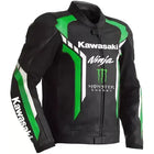 Kawasaki Ninja Motorcycle Monster Energy Racing Cowhide Leather Biker Jacket