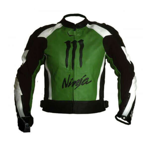 Kawasaki Ninja Green & Black Motorcycle Racing Leather Jacket