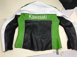 Kawasaki Motorbike Racing Gear Leather Biker Jacket