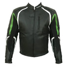 Kawasaki Motorcycle Black Racing Leather Jacket
