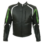 Kawasaki Motorcycle Black Racing Leather Jacket