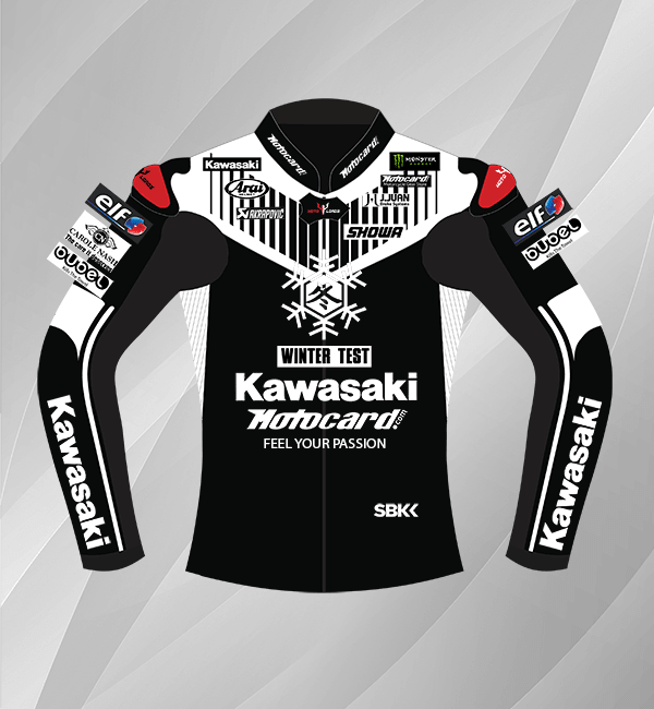 Kawasaki Motocard Leather Motorcycle Racing Jacket