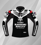 Kawasaki Motocard Leather Motorcycle Racing Jacket