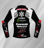 Kawasaki Motocard Leather Motorcycle Racing Jacket
