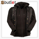 Men Top Quality Distressed Brown Leather Vest
