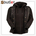 Men Top Quality Distressed Brown Leather Vest