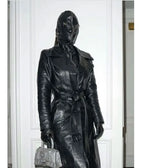 Kim Kardashian Met Gala Halloween Leather Costume Coat