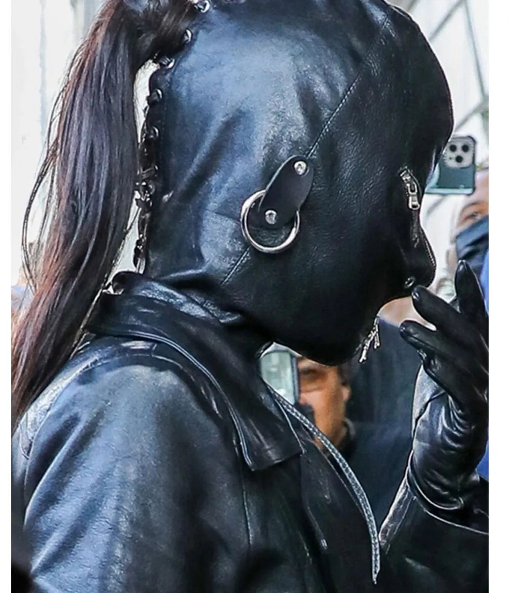 Kim Kardashian Met Gala Halloween Leather Costume Coat