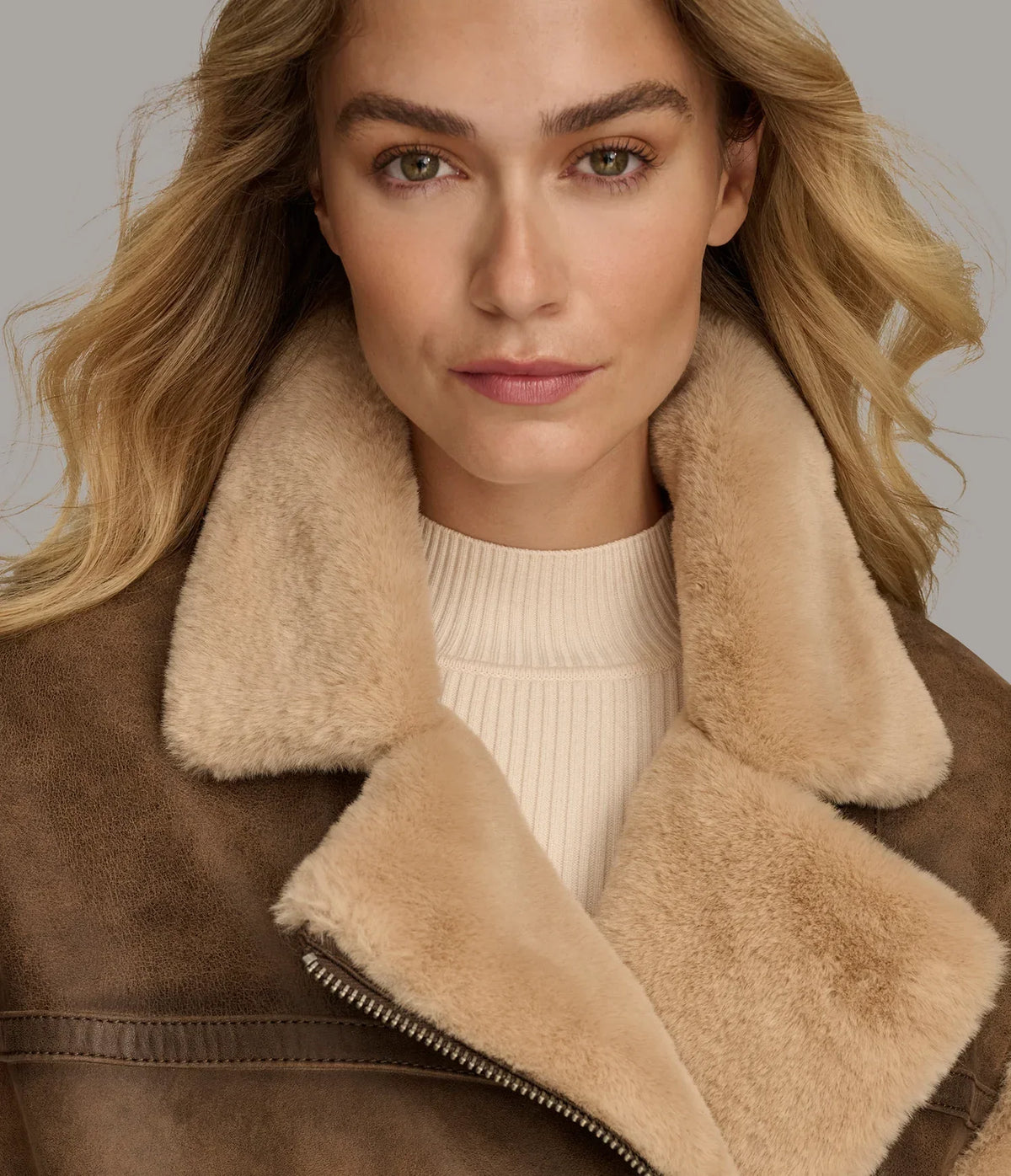 Kinsley Faux Shearling Leather Vest