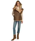 Kinsley Faux Shearling Leather Vest