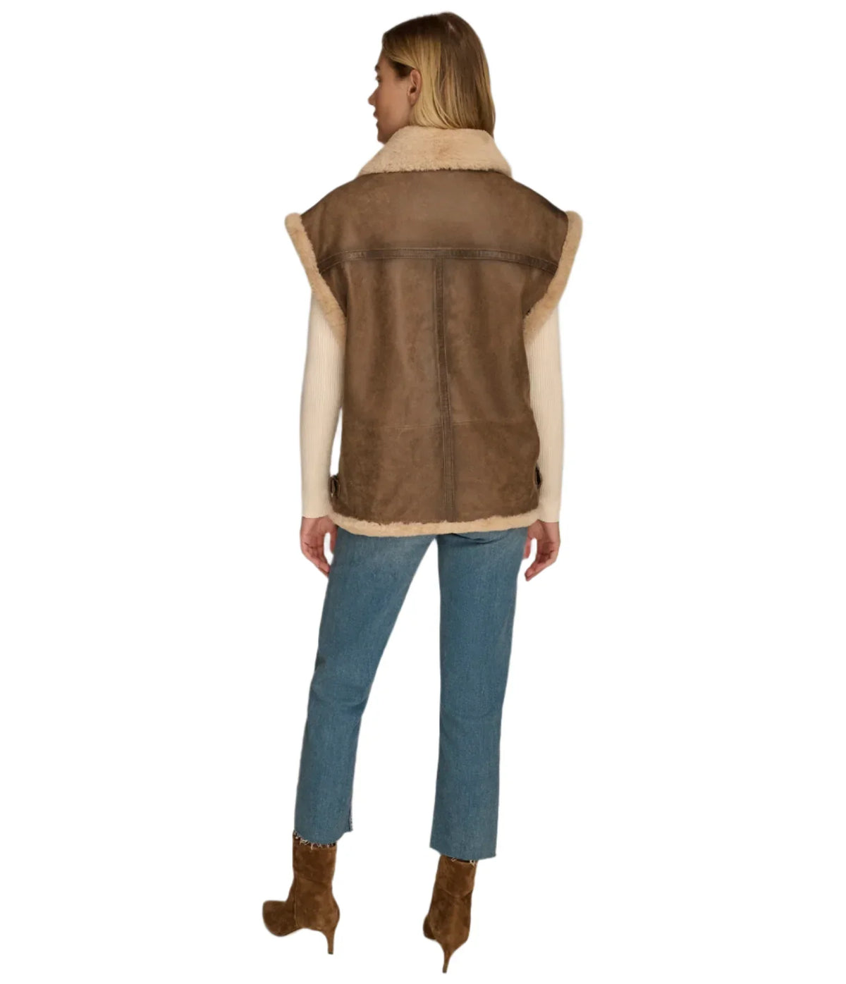 Kinsley Faux Shearling Leather Vest