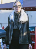 LA 2025 Alice Evans Black Leather Vest