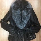 Ladies Lambskin Silver Jacket