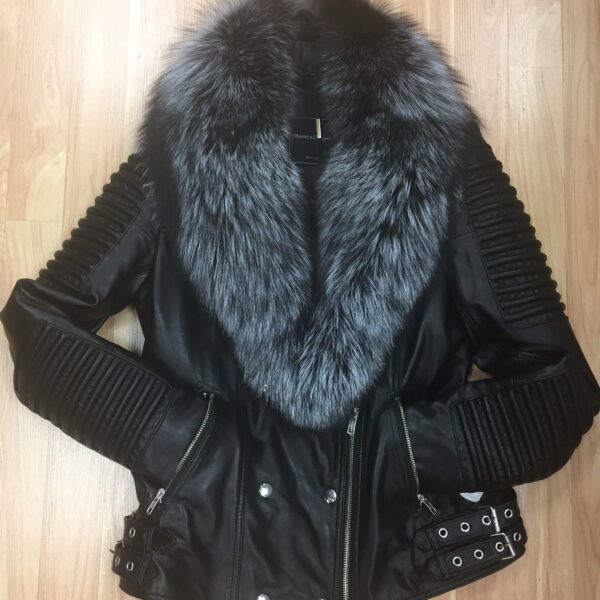 Ladies Lambskin Silver Jacket
