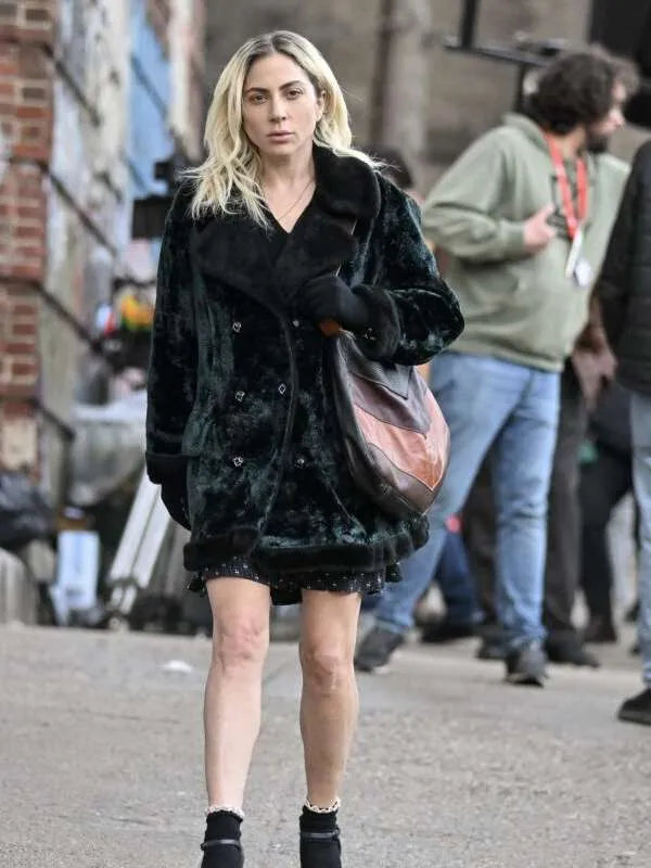 Lady Gaga Joker 2 Blue Velvet Coat