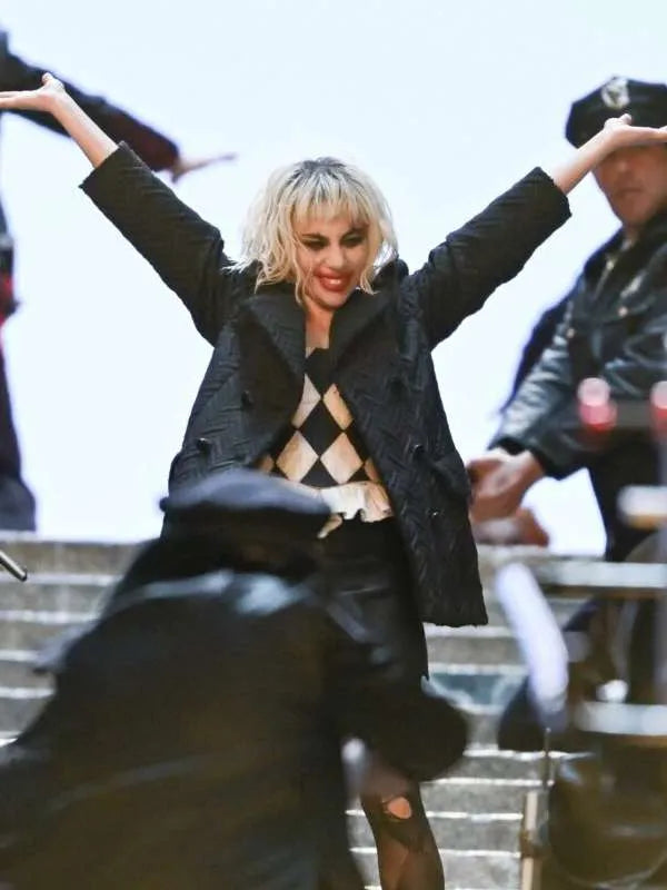 Lady Gaga Joker 2 Black Coat