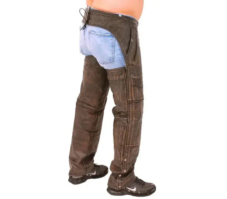 Men’s Leather Motorcycle Chaps