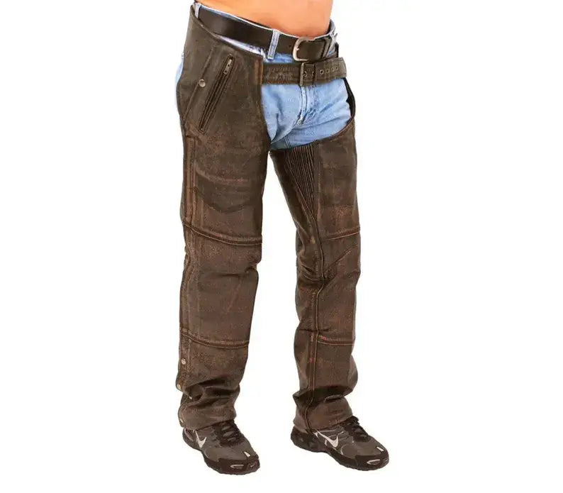 Men’s Leather Motorcycle Chaps