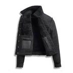 Fashion Leather Shearling Jacket