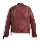 Mens RidingJackets MotoFashion Red Biker Leather Motorbike Jacket