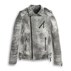 Moto Fashion Storm Grey Biker Leather Motorcycle Jacket