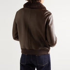 Men B3 Airforce Sheepskin Bomber Flying RAF Brown Shearling Leather Jacket