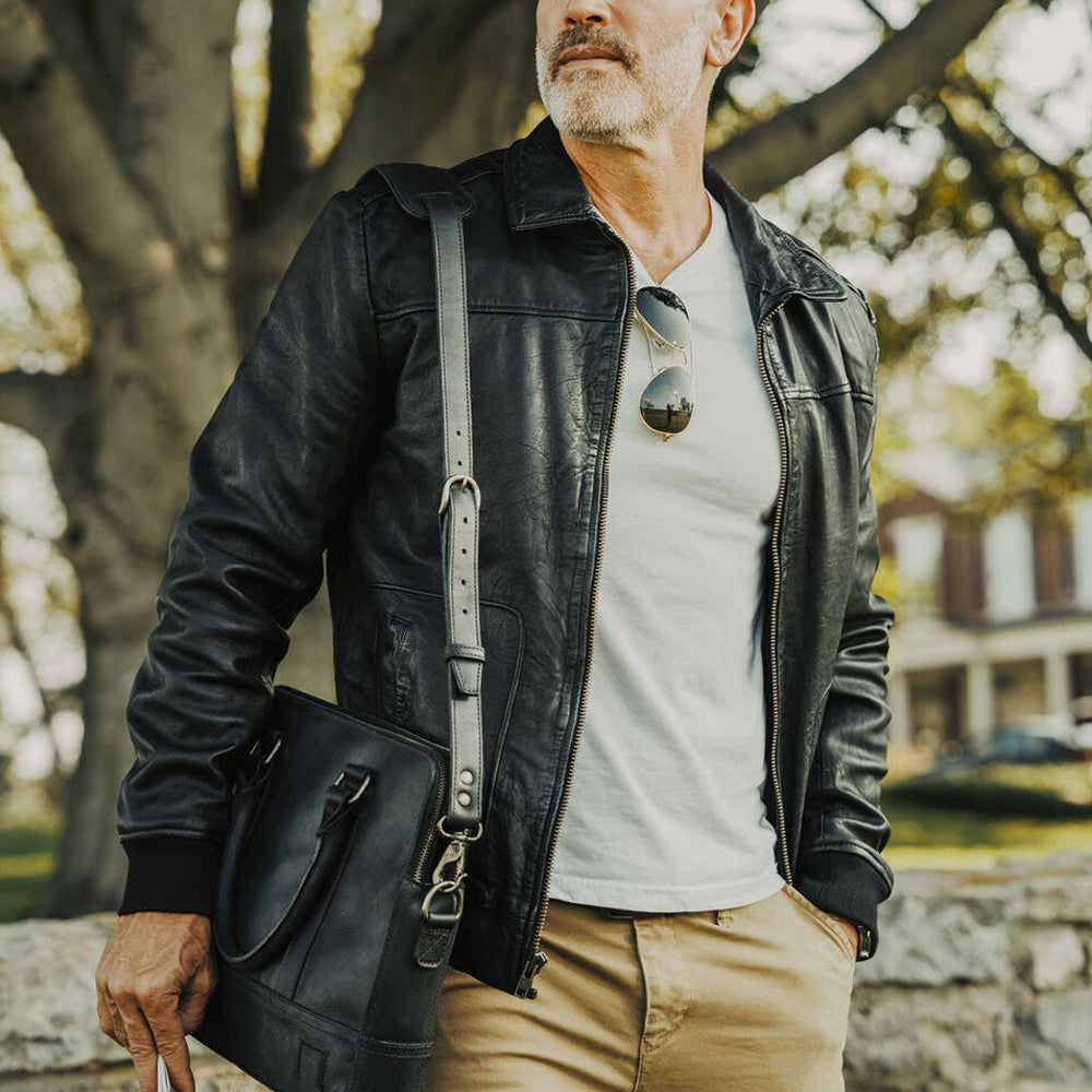 Men's RAF G1 Real Leather A2 Bomber Flight Aviator Jacket Vintage Sheepskin Coat