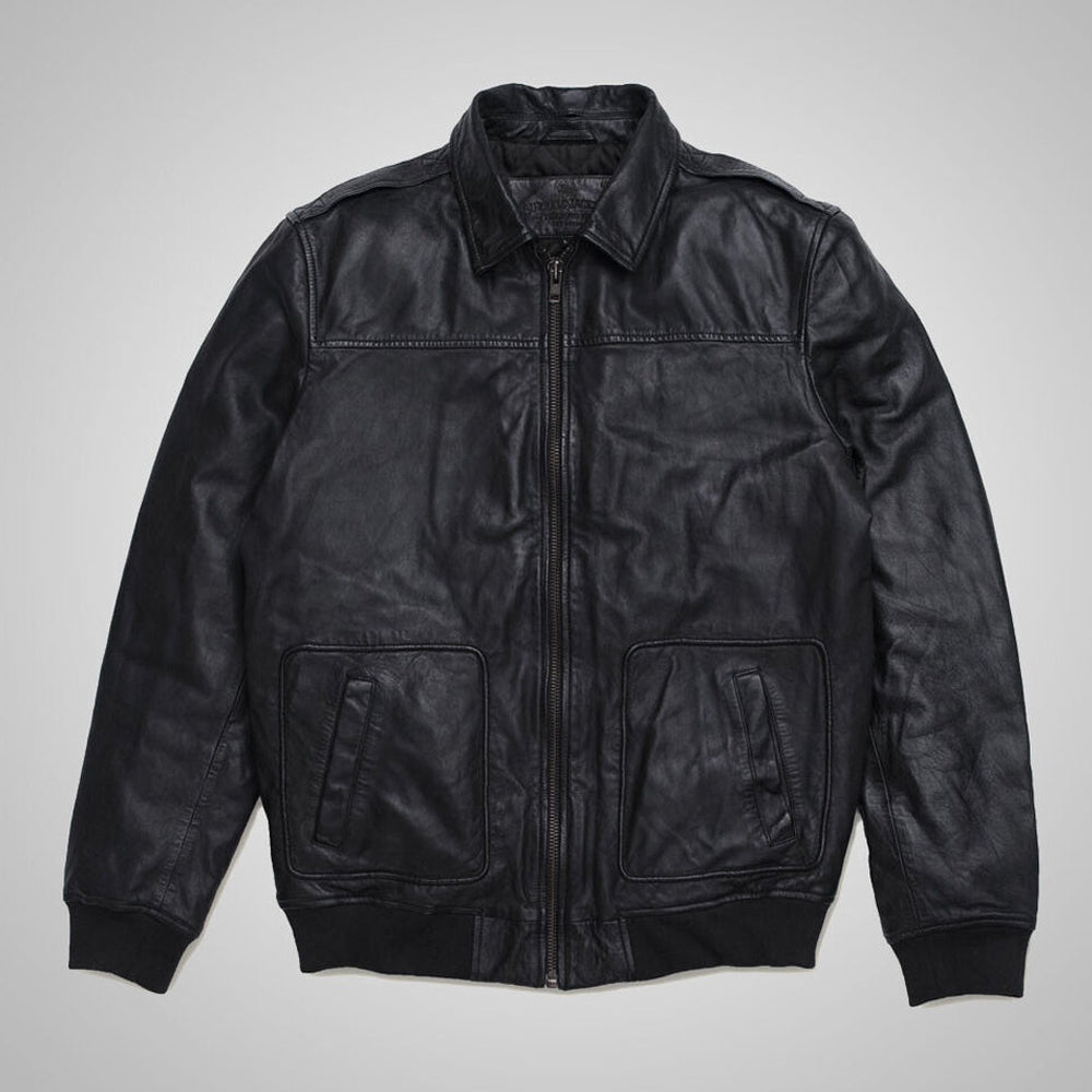 Men's RAF G1 Real Leather A2 Bomber Flight Aviator Jacket Vintage Sheepskin Coat