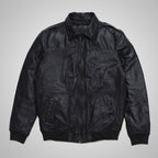 Men's RAF G1 Real Leather A2 Bomber Flight Aviator Jacket Vintage Sheepskin Coat
