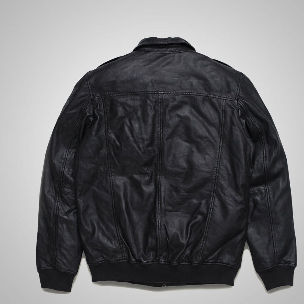 Men's RAF G1 Real Leather A2 Bomber Flight Aviator Jacket Vintage Sheepskin Coat