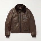 Men B3 Airforce Sheepskin Bomber Flying RAF Brown Shearling Leather Jacket