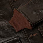 Men Pilot Vintage Brown Flying A-1 Airforce Bomber Leather Jacket