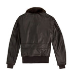 Men Military Airforce Fur Collar G-2 Flight B3 Brown Bomber Leather Jacket
