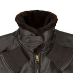 Men Military Airforce Fur Collar G-2 Flight B3 Brown Bomber Leather Jacket