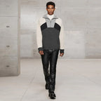 Black Men Real Sheepskin Leather Biker Pants