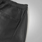 Mens Black Biker Leather Sheepskin Pants