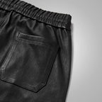 Men's New Style Black Sheepskin Leather Pants