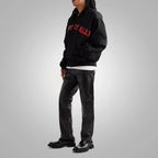 New Black Sheepskin Skinny Leather Pants