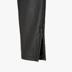 Black Men Real Sheepskin Leather Biker Pants