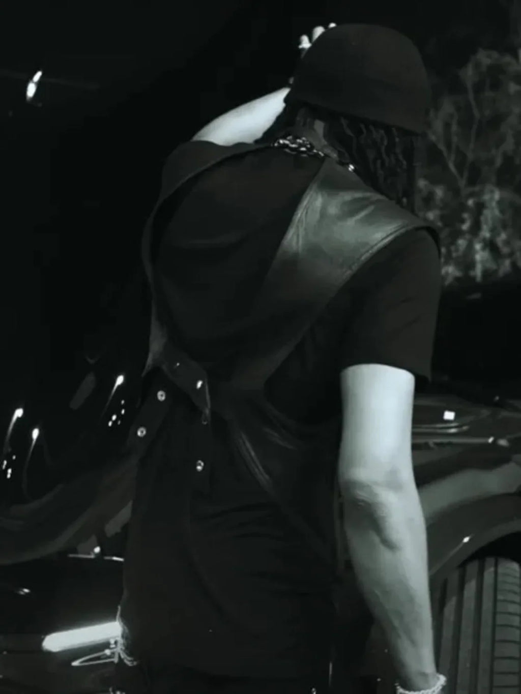 Lil Baby 5AM Black Leather Vest