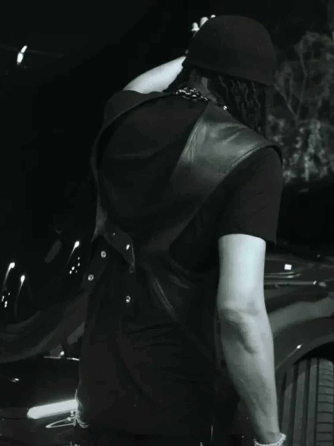 Lil Baby 5AM Black Leather Vest